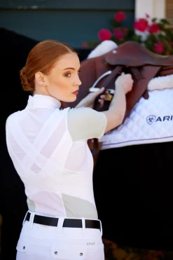 Ariat Ascent konkurranseskjorte med 1/4 glidelås for kvinner