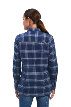 Ariat Rebar Flannel DuraStretch langermet arbeidsskjorte til dame