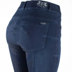 B Vertigo Elle denim ridebukse, helforsterket med silikon, dame