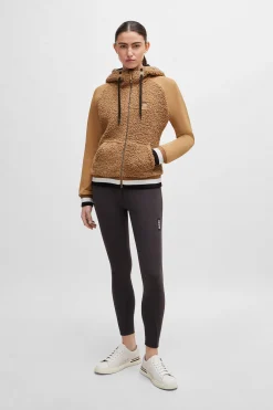 Boss Riva Teddy Hybrid Zip hettegenser