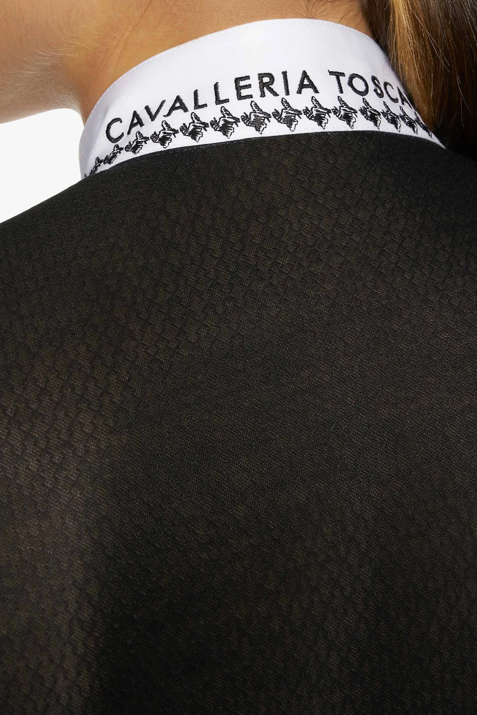 Cavalleria Toscana stevneskjorte med lange ermer og folder for kvinner