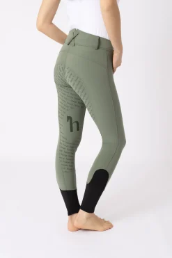 Helforsterkede ridebukser med høyt liv og silikon, dame