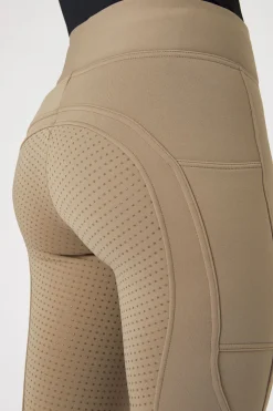 Horze Active helforsterkede ridetights til vinteren med fullgrip og telefonlomme