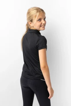 Horze Denise funksjonell kortermet poloskjorte, barn