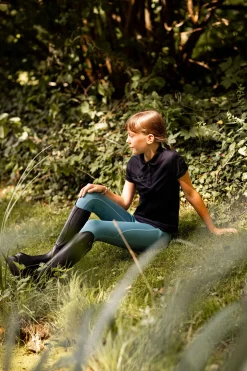 Horze Denise funksjonell kortermet poloskjorte, barn