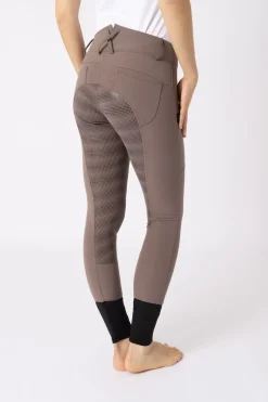 Horze helforsterkede ridebukser med silikon, høyt liv og telefonlomme, dame