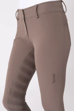 Horze helforsterkede ridebukser med silikon, høyt liv og telefonlomme, dame