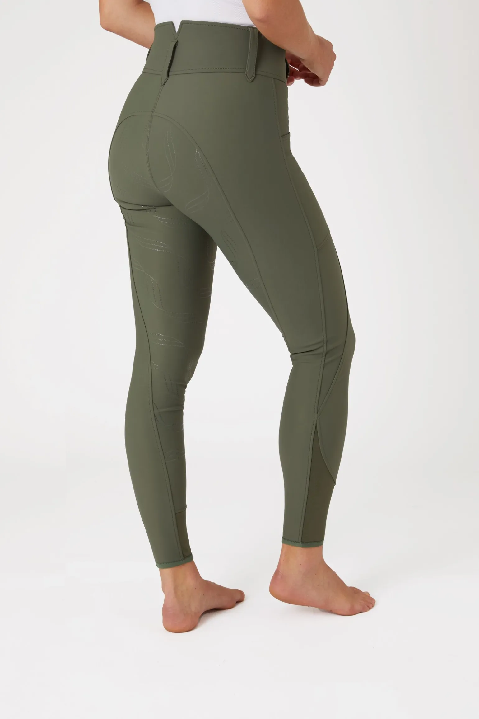 Horze Indira helforsterkede ridebukser med høyt liv til dame
