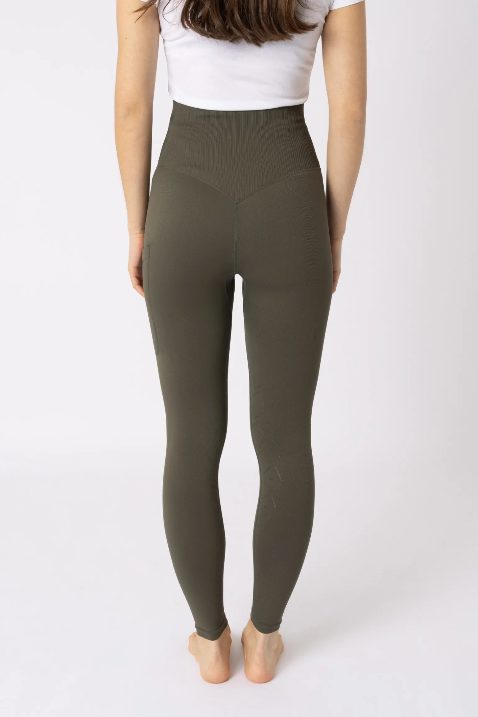 Horze Janine sømløse, kneforsterkede ridetights med telefonlomme til dame