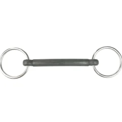 Horze rett gummibitt med løse ringer