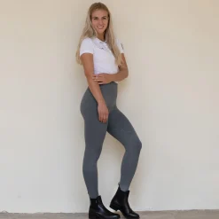 Horze Vanessa tights i denimutseende, sømløs, helforsterket med silikon, dame