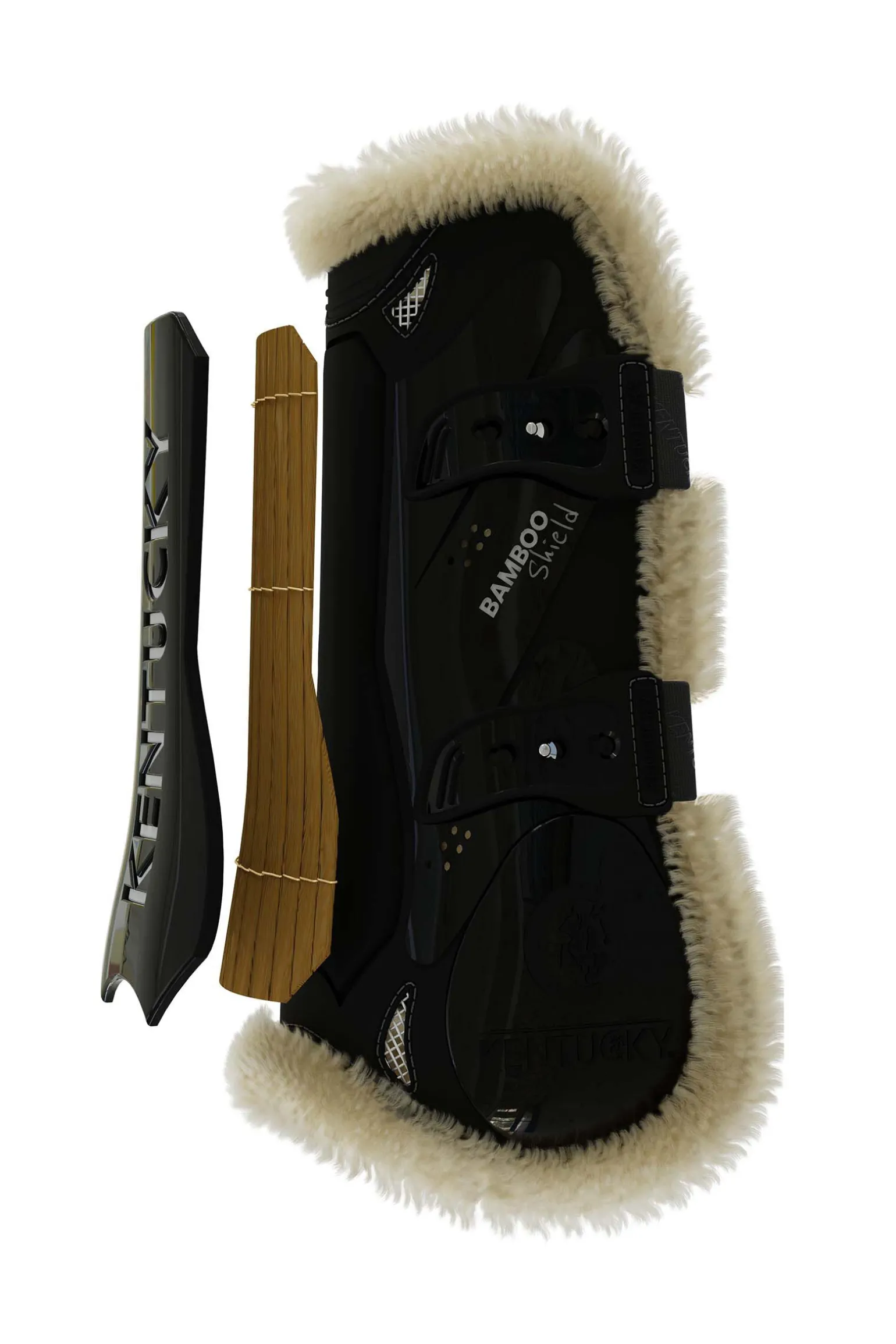 Kentucky Horsewear Vegan elastiske senebelegg med bambus og saueskinn