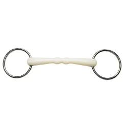 Korsteel Flexi rett munnstykke, løse ringer, trinsebitt