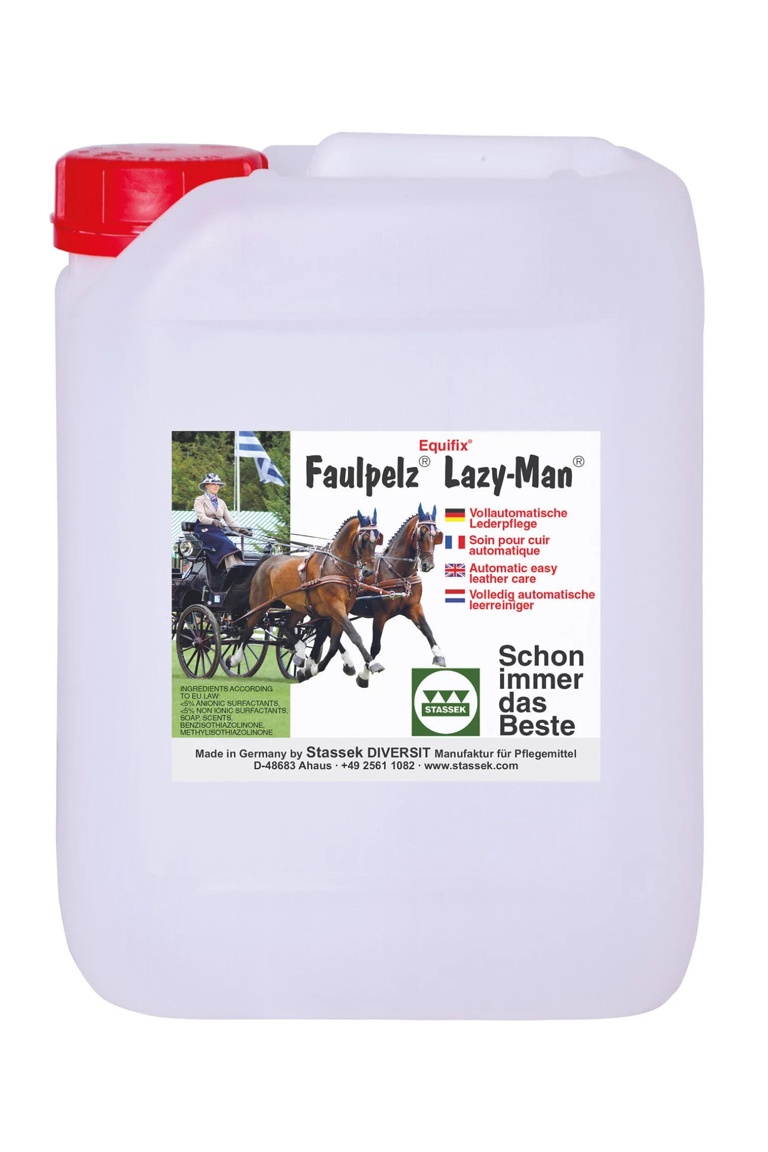 Stassek Equifix Faulpelz Lazy-Man Lærpleie, 5 liters