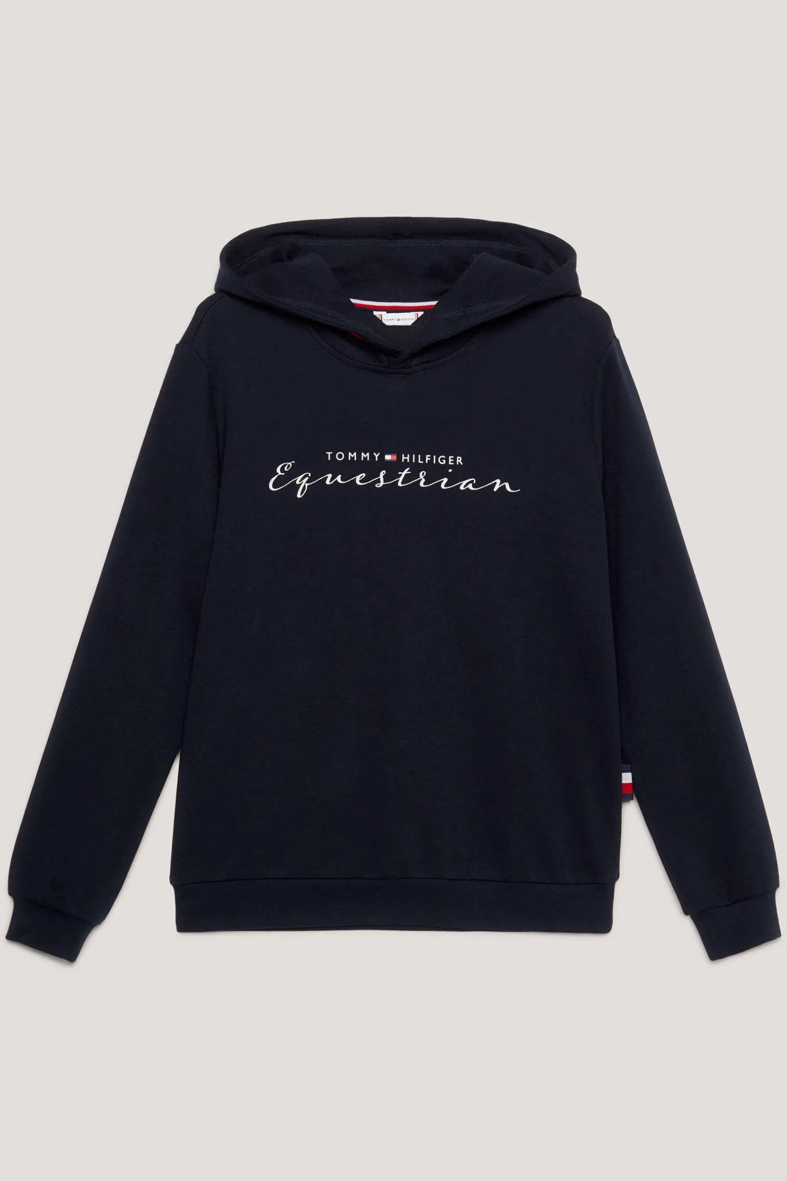 Tommy Hilfiger Equestrian Metallic Logo Grafisk hettegenser for kvinner