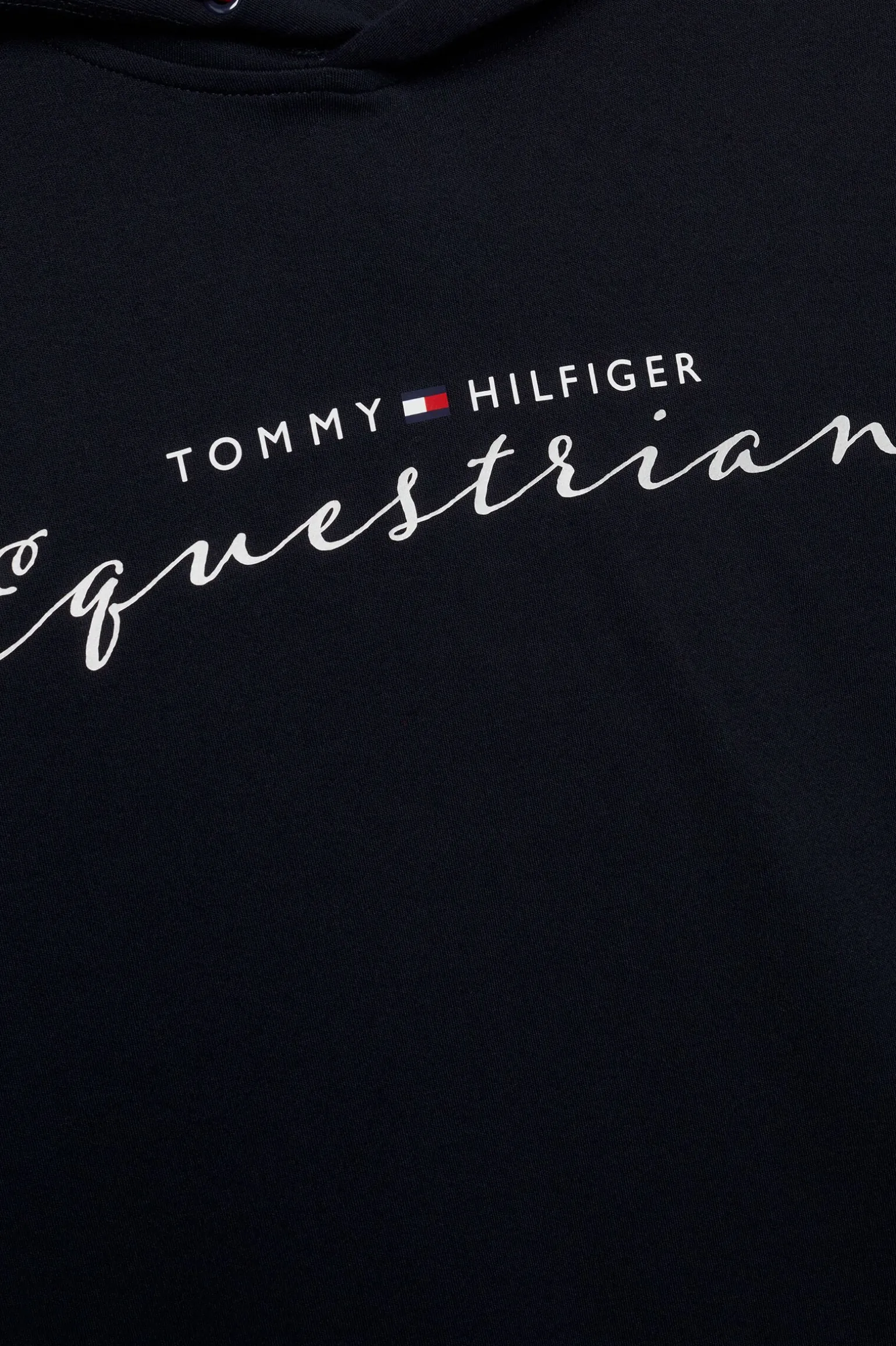 Tommy Hilfiger Equestrian Metallic Logo Grafisk hettegenser for kvinner