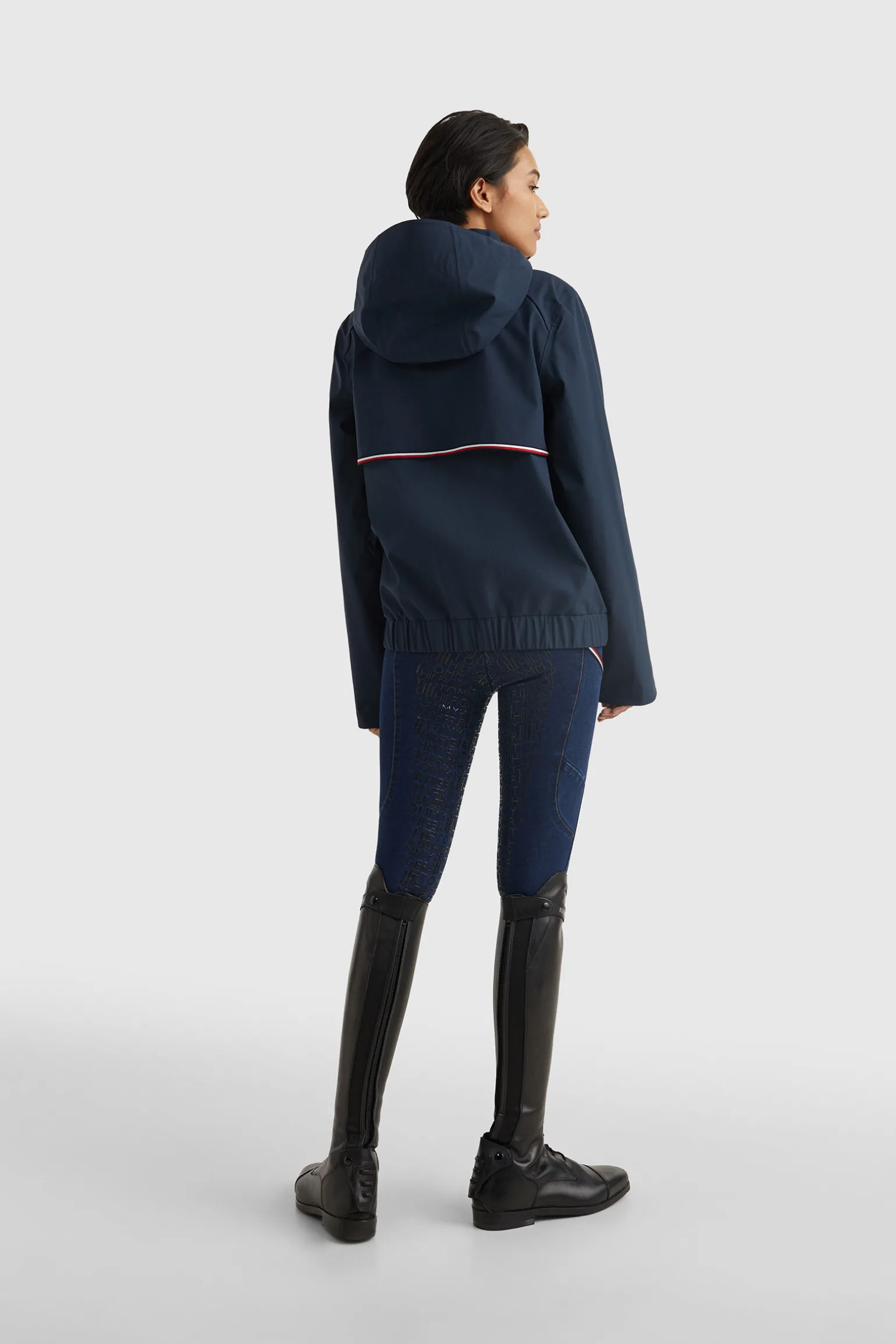 Tommy Hilfiger Equestrian vanntett bomberregnjakke for kvinner
