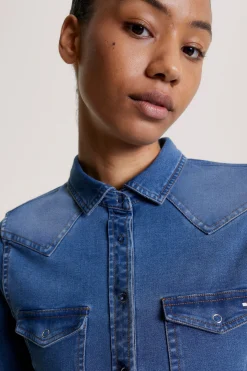 Tommy Hilfiger Equestrian Woodside Stretch Denim skjorte